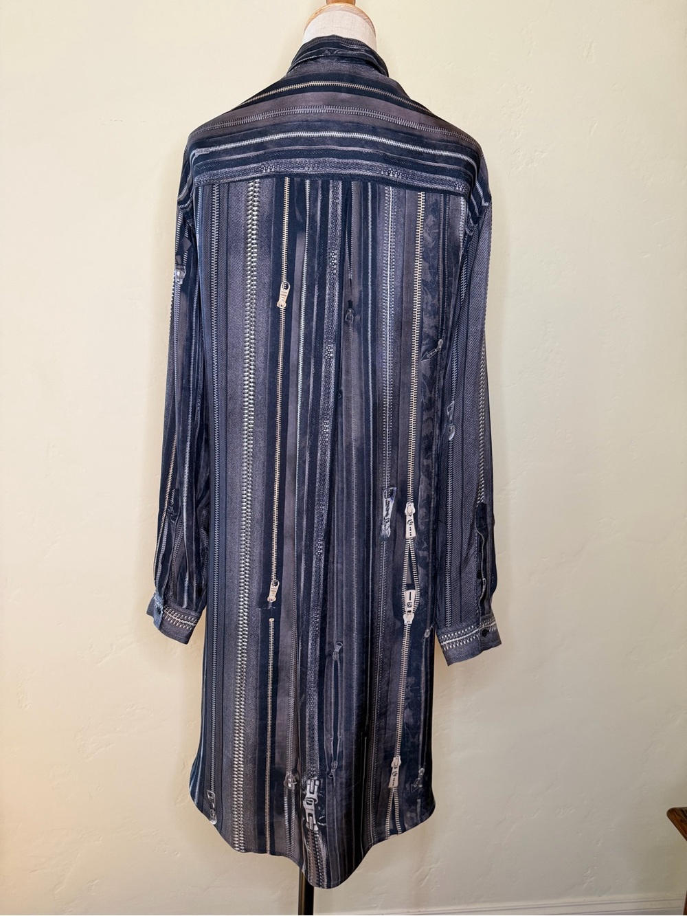 Jean Paul Gaulthier for Lindex black grey Zipper print dress Size EU 40 US 6 8 - Picture 4 of 7